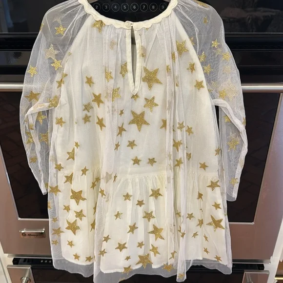 Stella McCartney - White Tulle Dress w/ Gold Stars - Picture 8 of 8